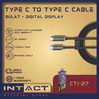 Gambar Kabel Data V-GeN CT1-27 Super Fast Charging 5A 100W Max PD QC 480Mbps Data Transfer Digital Display Type C to Type C 1 Meter dari Intact Official Store undefined 1 Tokopedia