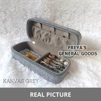 Gambar [FREYA] Kotak / Box Penyimpanan Kalung Gelang Perhiasan Bahan Kain Velvet Premium - DarkBrown dari Freya's General Goods undefined 3 Tokopedia