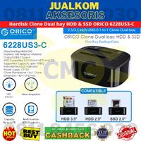 Gambar Dual Bay ORICO 6228US3-C 2 Bay Docking HDD SSD 3.5 2.5 Inch USB 3.0 dari Cahaya Matahari Computers undefined 1 Tokopedia