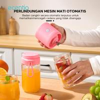 Gambar ecentio juicer blender 10 pisau juicer Kaca Tebal 2 Cup mini portable dengan sedotan 380ml+380ml - Merah Muda dari ecentio.indonesia undefined 4 Tokopedia