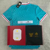 Gambar [PROMO BUNDLING] [HARGA PER PCS] 2 Jersey Bola Original Mills Timnas Indonesia Prematch Training Keeper Home Authentic Player Issue 1126INA Teal Blue Goalkeeper GK 2022/2024 1026GR Turquoise 2020/2022 dari Resurrected Indonesia undefined 4 Tokopedia