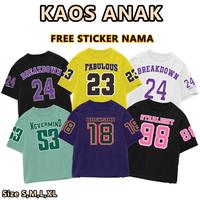 Gambar [FREE STICKER NAMA] Kaos Anak Motif Starlight Breakdown Nevermind Rockstar Fabulous 23 24 98 Hitam Navy Sage Green Hijau Army Merah Maroon Tulisan Angka Sport Baseball Bahan Katun Lengan Pendek combed baju T-shirt Dewasa Top atasan Distro Fashion Fashion - 24 Hitam, S (15-20 Kg) dari marbell_collection undefined 1 Tokopedia
