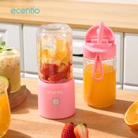 Gambar ecentio juicer blender 10 pisau juicer Kaca Tebal 2 Cup mini portable dengan sedotan 380ml+380ml - Merah Muda dari ecentio.indonesia undefined 3 Tokopedia