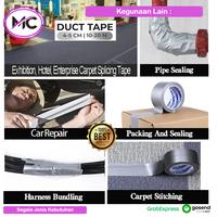 Gambar Lakban Karpet Lantai Kain Super Kuat Sticky Cloth Floor Duct Tape Lakban Solatip Perekat Isolasi Kain SIlver Abu  Anti Air Water Proof Waterproof Murah - 20mm, 10 Meter dari MC gudang undefined 4 Tokopedia