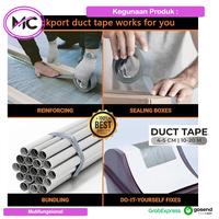 Gambar Lakban Karpet Lantai Kain Super Kuat Sticky Cloth Floor Duct Tape Lakban Solatip Perekat Isolasi Kain SIlver Abu  Anti Air Water Proof Waterproof Murah - 20mm, 10 Meter dari MC gudang undefined 3 Tokopedia