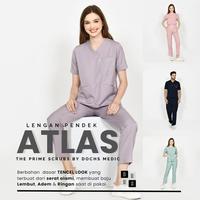 Gambar Terbaru ATLAS Scrubs /Baju Jaga/Baju OK Pendek The Prime Scrubs By DOCHS MEDIC Best Quality - FLINT ATLAS PDK, XL dari Healthy MK undefined 2 Tokopedia