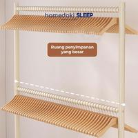 Gambar Homedoki Rak Gantungan Baju Besi / Stand Hanger / Gawang Baju / Jemuran Baju Portable - 120*200-Hitam dari Homedoki Sleep undefined 5 Tokopedia