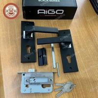 Gambar Kunci Pitnu Kecil BLACK SERIES AIGO / Handle Pintu Kecil HITAM - AS17 (KOTAK) dari VinskySanitary undefined 3 Tokopedia