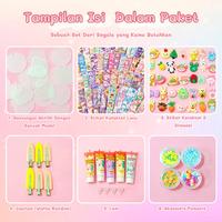 Gambar [FELIZKIDS] [FK296] DIY Guka Set Gantungan Kunci Akrilik DIY Keychain Set Kartu Stiker luca Kotak Guka Cream Gum Kartun Mainan Anak Perempuan - 286 PCS dari Feliz kids undefined 5 Tokopedia