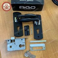 Gambar Kunci Pitnu Kecil BLACK SERIES AIGO / Handle Pintu Kecil HITAM - AS17 (KOTAK) dari VinskySanitary undefined 2 Tokopedia