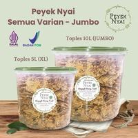 Gambar Peyek Nyai - Rempeyek Semua Varian (Toples 10L) JUMBO | Peyek Kacang Tanah | Peyek Teri Medan | Peyek Udang Rebon | Peyek Teri Cabai Rawit | Peyek Kacang Hijau | Peyek Kedelai Hitam | Peyek Almond | Peyek Mede | Peyek Kacang Cabai Rawit | Peyek Baby Cumi - Kacang Tanah dari Peyek Nyai undefined 1 Tokopedia