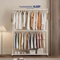 Gambar Homedoki Rak Gantungan Baju Besi / Stand Hanger / Gawang Baju / Jemuran Baju Portable - 120*200-Hitam dari Homedoki Sleep undefined 1 Tokopedia