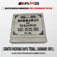 Gambar Batu Nisan Model Modern Bahan Full Marmer Putih Import Tebal Bahan 2cm Grafir Pakai Mesin Laser Rapih Dalam Permanen Ukuran 30x40cm dari AMG Surabaya undefined 1 Tokopedia