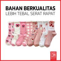 Gambar kaos kaki lotso bahan katun tebal lembut motif garis & kotak-kotak unik untuk cewek anak sd - Pink chess dari numbertwo ID undefined 1 Tokopedia