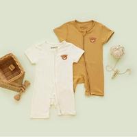 Gambar Emico TENCEL Baby Romper Short Baju Anak Bayi Zipper Playsuit Halus gratis ongkir - Vanilla, 0-6m dari Beby Storeee undefined 3 Tokopedia