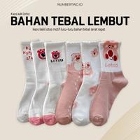 Gambar kaos kaki lotso bahan katun tebal lembut motif garis & kotak-kotak unik untuk cewek anak sd - Pink chess dari numbertwo ID undefined 2 Tokopedia
