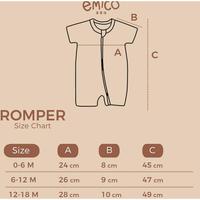 Gambar Emico TENCEL Baby Romper Short Baju Anak Bayi Zipper Playsuit Halus gratis ongkir - Vanilla, 0-6m dari Beby Storeee undefined 1 Tokopedia