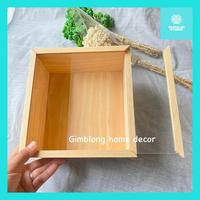 Gambar Suha|| Box Donat Model Geser | Kotak Kayu Tutup | Box Kayu Hantaran - 25 x 25 x 8 cm dari Suha.id-Store undefined 3 Tokopedia