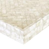 Gambar JAVA Herringbone Capiz Tray - W/ Capiz 2x4 White Herringbone Weave – Capiz White - Nampan dari Jati Visions Raya undefined 5 Tokopedia