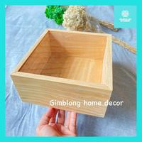 Gambar Suha|| Box Donat Model Geser | Kotak Kayu Tutup | Box Kayu Hantaran - 25 x 25 x 8 cm dari Suha.id-Store undefined 2 Tokopedia