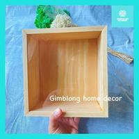 Gambar Suha|| Box Donat Model Geser | Kotak Kayu Tutup | Box Kayu Hantaran - 25 x 25 x 8 cm dari Suha.id-Store undefined 4 Tokopedia