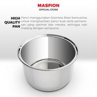 Gambar MASPION MAGIC COM RICE COOKER PENANAK NASI MRJ 0623 BSSS - Silver, no bubble dari Horeelectronic undefined 3 Tokopedia