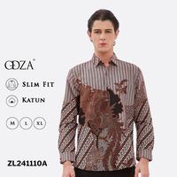 Gambar Seragam Kemeja Luaran Rompi Couple Batik Pria Wanita Lengan Panjang Aswana Peach Cokelat Pasangan Pesta Atasan Kerja Motif Katun Kombinasi Casual Keluarga Kondangan - Peach Size M, Hanya Kemeja dari Odza Classic undefined 5 Tokopedia