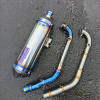 Gambar Knalpot Aerox old, Aerox New,Nmax, Xmax, Pcx, Adv, Original Brave - Silver Titan, Aerox old dari Triton Exhaust.99 undefined 4 Tokopedia