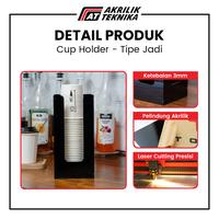 Gambar RAK / RACK / DISPENSER / ORGANIZER PAPER CUP COFFEE CUP 9 OZ 1 SLOT - Model Jadi dari Akrilik Teknika Official undefined 2 Tokopedia