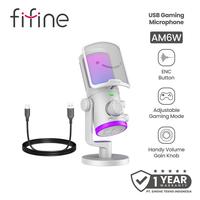 Fifine AM6 / AM-6 USB Condenser RGB Gaming Microphone for Live Streaming Recording Gaming Podcast - foto 6