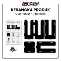 Gambar RAK / RACK / DISPENSER / ORGANIZER PAPER CUP COFFEE CUP 9 OZ 1 SLOT - Model Jadi dari Akrilik Teknika Official undefined 4 Tokopedia