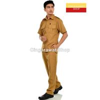 Gambar Setelan Seragam Pns Pemda Khaki Tua Khaki Muda Baju Dinas Pns Pria Baju Pemda Seragam Guru Baju Pdh Pegawai Negeri Sipil Pegawai Desa Termurah Ready Terbaik - Khaki Tua Pria, S dari Toko_Atribut48 undefined 4 Tokopedia