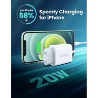 Gambar UGREEN Kepala Charger Iphone MFI 10w 20w 30w - 1SET 20W BLACK dari UGREEN Official Store undefined 3 Tokopedia