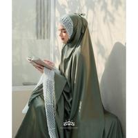 Gambar New Product !! Mukena Telekung Aminah By Kazami - Rosewood, All Size dari Nasr Mart undefined 3 Tokopedia