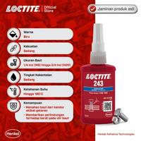 Gambar Henkel Loctite 243 Threadlocker Lem Baut 50 Ml Twin Pack dari Magnum Store22 undefined 2 Tokopedia