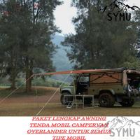 Gambar Tenda Awning Mobil Portable Lipat Gulung 2x3 M Paket Lengkap Tenda Mobil Campervan Overlander Portable Roof Tent Kanopi Pelindung Mobil - Orange dari CV Indah Surya undefined 3 Tokopedia