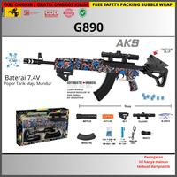 Gambar Mainan Tembakan Anak WGG AK47 Elektrik Baterai Water Gell Blaster Auto dari Raja Asg undefined 1 Tokopedia