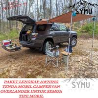 Gambar Tenda Awning Mobil Portable Lipat Gulung 2x3 M Paket Lengkap Tenda Mobil Campervan Overlander Portable Roof Tent Kanopi Pelindung Mobil - Orange dari CV Indah Surya undefined 5 Tokopedia