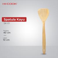 Gambar SPATULA KAYU HI COOK/Wooden Cooking Untensils - Material Kayu Mahoni - SUTIL/SK 02 dari TOKO JAWA ELECTRIK undefined 3 Tokopedia
