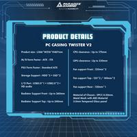 Gambar CASSING PARADOX GAMING TWISTER V2 | MESH | WHITE | ATX | 3X RGB FAN dari PARADOX GAMING OFFICIAL STORE undefined 5 Tokopedia