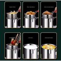 Gambar Panci Penggorengan Rebus Multifungsi Set 4 / 5 in 1 Deep Fryer  Frying Pot Saringan Capitan Klip Stainless Steel - Set Panci 5 in 1 dari duitkoleksi1 undefined 4 Tokopedia