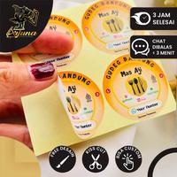 Gambar 5-8 stiker warung makan cetak sticker bahan chromo free desain - 5x5 dari Arjuna Sticker Print undefined 1 Tokopedia