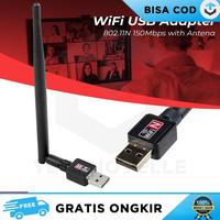 Gambar ANTENA PENANGKAP SINYAL WIFI JARAK JAUH USB WIRELES ADAPTOR MT7601 dari Feska Abadi Store2 undefined 1 Tokopedia