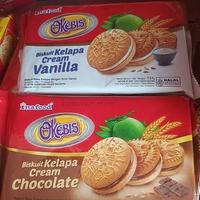 Gambar BISKUIT INAFOOD OKEBIS KELAPA CREAM COKELAT | VANILLA NETTO 137 GR - Vanila dari Toko Snack Sembako Krisna Jaya undefined 1 Tokopedia