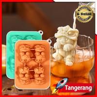 Gambar 4 Slot Cetakan Es Batu Silikon 3D Bentuk Singa Dengan Tutup 17*12,5cm - Orange dari Supercy-Mall undefined 1 Tokopedia
