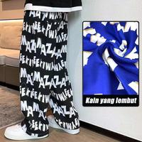 Gambar （NEW）Celana y2k style baggy pants celana panjang snsb korean style celana jeans custom Skena Kasual - Hitam, M=29(BB=45-55) dari OUR GLORY undefined 3 Tokopedia