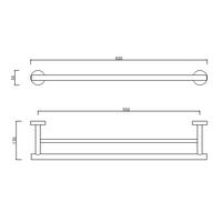 Gambar Wasser Double Towel Bar DT-82311 - chrome dari Wasser Indonesia undefined 5 Tokopedia