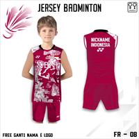 Gambar Set baju celana badminton fajar rian kaos anak singlet bulu tangkis singlet jersey bulutangkis bwf - Putih, 0 dari kaosjerseytokobaru undefined 2 Tokopedia
