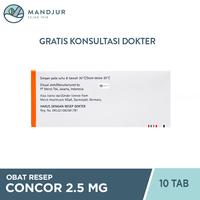 Gambar Concor 2.5 Mg 10 Tablet / Hipertensi dari Apotekmandjurofficial undefined 2 Tokopedia