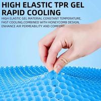 Gambar 3D Honeycomb Cool And Breathable Cool Ice SilkCar Home Office Chair Cushion Car Accessories Car Gel Cooling Seat Cushion - blue dari RegaShop1 undefined 3 Tokopedia